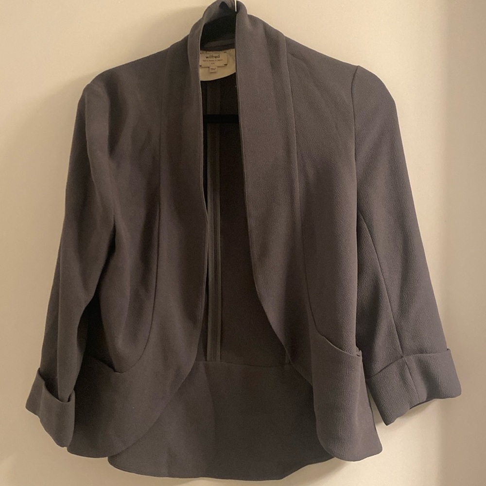 Wilfred grey crepe blazer